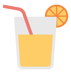 橙汁矢量图标