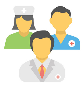 矢量医疗组医务人员矢量图标照片