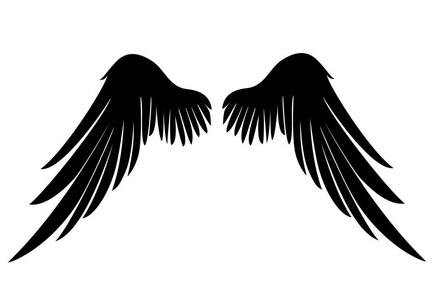 翼剪影图片