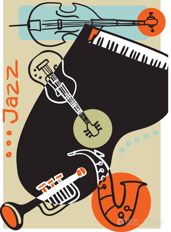 创意概念音乐节日矢量.乐器