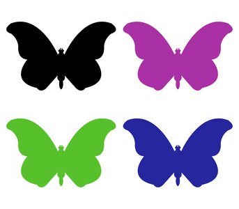 白色背景上的蝴蝶图标