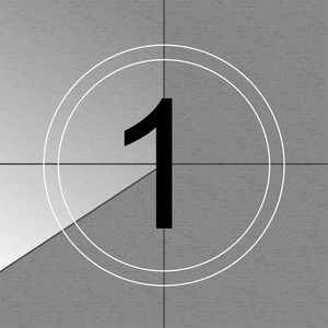 倒计时帧的创造性矢量插图.艺术设计.老电影电影计时器计数.复古电影.