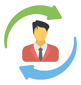 员工离职矢量图标照片