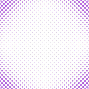 从紫色环中的几何半色调圆图案背景矢量图形