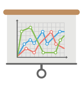 趋势图矢量图标