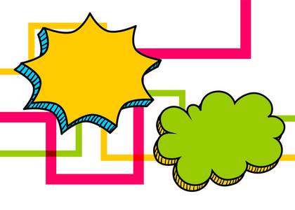 漫画内心对话框图片