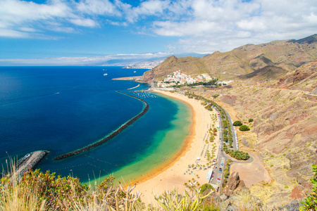 Teresitas 海滩风景在特内里费岛