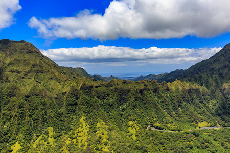 在夏威夷檀香山威基基海滩的鸟瞰图