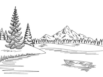 黑白风景图片-黑白风景素材-黑白风景插画-摄图新视界