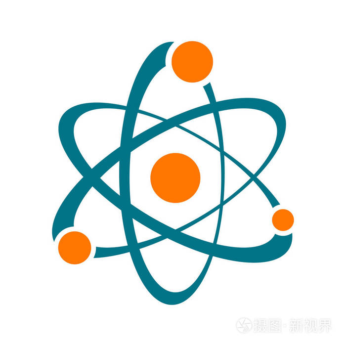单矢量抽象原子符号图标