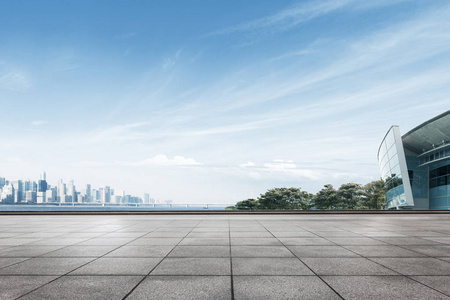 杭州空大理石地板及城市景观