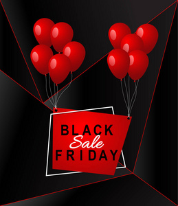 超清红壁纸黑色星期五黑底红气球销售海报照片