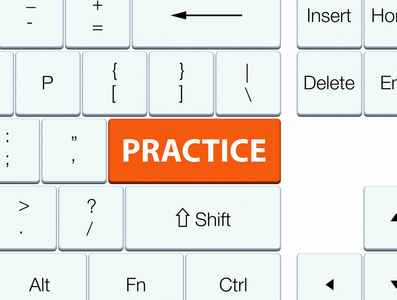 练习橙色键盘按钮