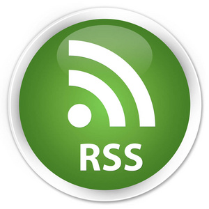 Rss 高级软绿色圆形按钮