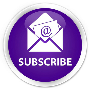 订阅 新闻稿电子邮件图标 高级紫色圆形按钮