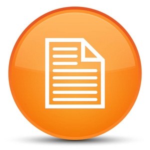 文档页面图标特殊橙色圆形按钮