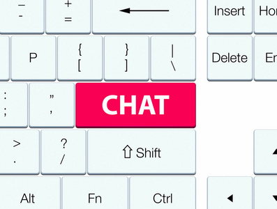 聊天粉红色键盘按钮
