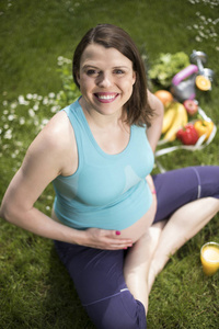 健身, 孕妇, 健康的生活方式概念