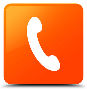 电话图标橙色方形按钮