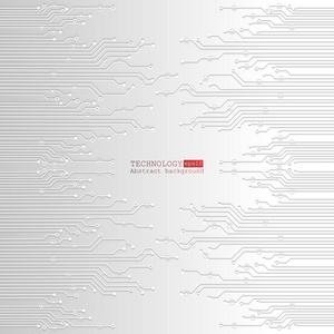 矢量电路板插图。抽象技术