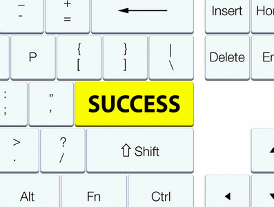 成功黄色键盘按钮