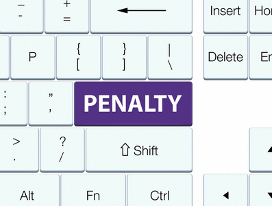惩罚紫色键盘按钮
