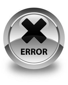 错误 (取消图标) 亮白色圆形按钮照片