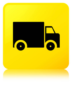 送货车图标黄色方形按钮图片