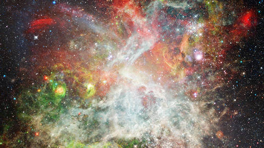星云和恒星在太空深处。这幅图像由美国国家航空航天局提供的元素