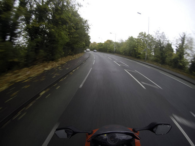 摩托车运动从骑手位置伦敦英国