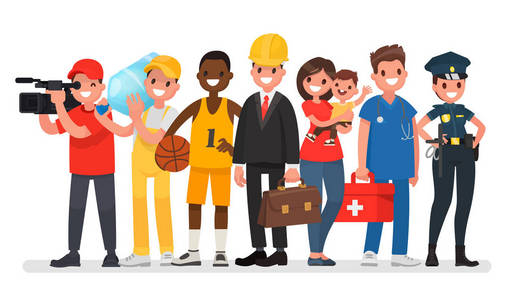 不同职业的人的集合.