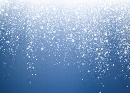 飘落的雪。圣诞节和新年背景。矢量插图