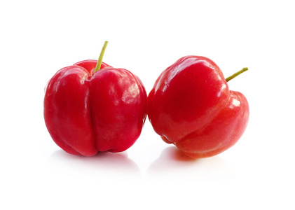 西印度樱桃果实紧靠背景照片