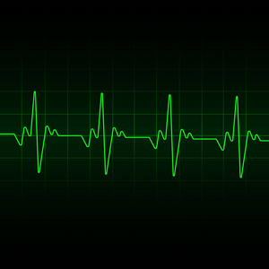 心脏跳动心动图背景.矢量照片