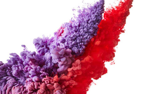 紫色和红色墨水滴图片