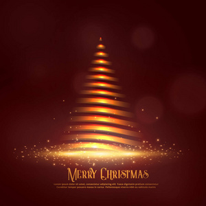 闪耀的创意圣诞树设计与火花