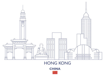 香港剪影图片