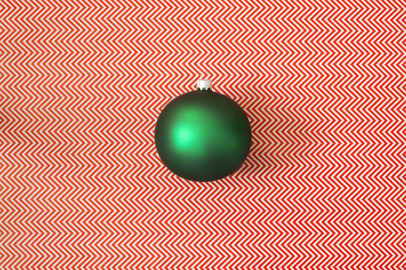 抽象背景下的绿色圣诞树球