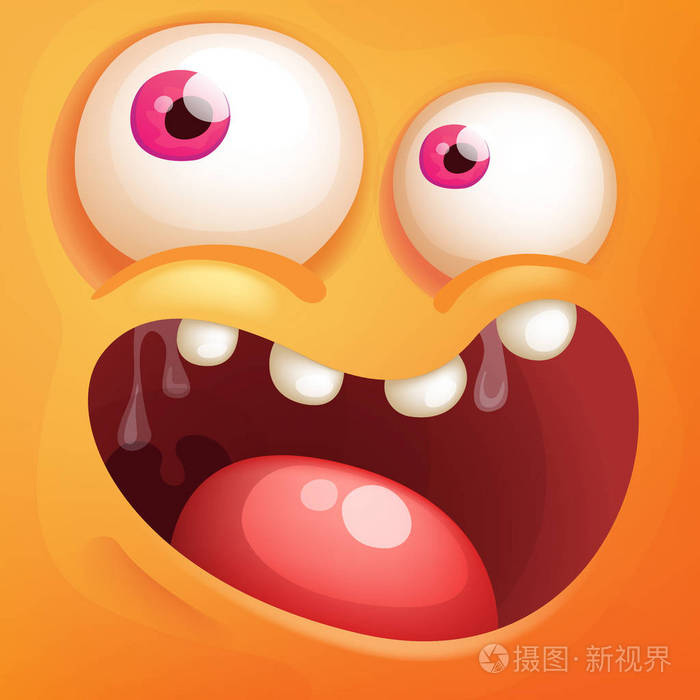 张开嘴巴的怪兽脸