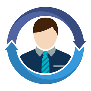 图标徽标/插图用于管理员工职位, 招聘员工照片