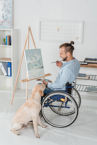 残疾人绘画图片