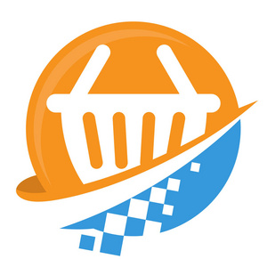 数字业务图标徽标, 用于 online 购物业务