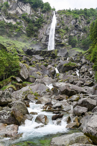 瑞士 Bavona 山谷 Foroglio 瀑布