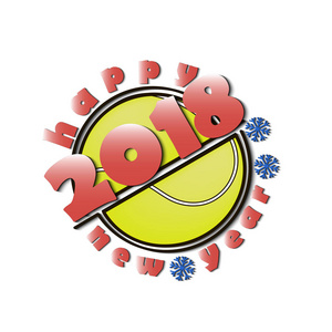 网球和新年快乐2018