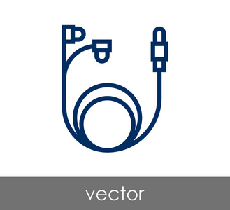 耳机平面图标