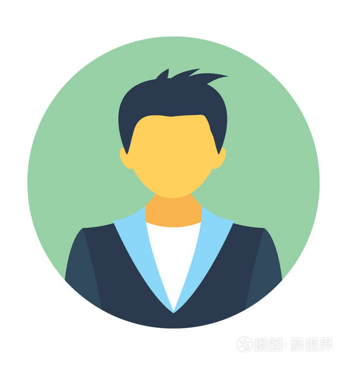 个人资料头像矢量图标