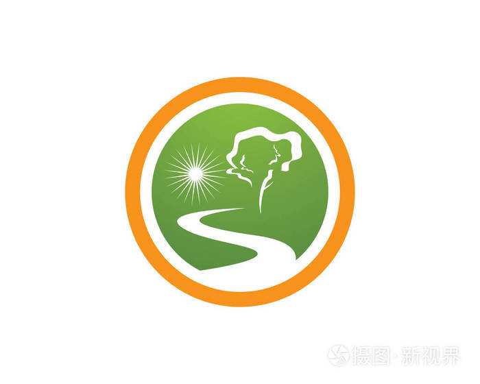 河logo 模板矢量图标插画设计