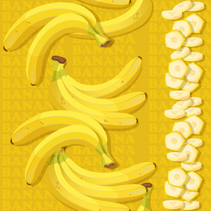 成熟的香蕉和切片的无缝质地