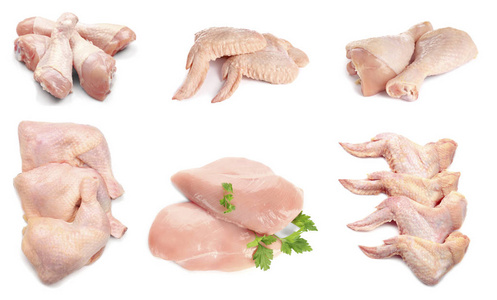 生鸡肉切照片