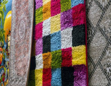 彩色地毯的背景